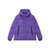 Letter Print Hooded Short Warm Jacket Down Coat Unisex Jackets Deep-Purple L423U178-00QD