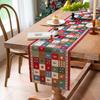 Nappe rectangulaire jacquard lin coton vintage chemin de table long housse de meuble TV