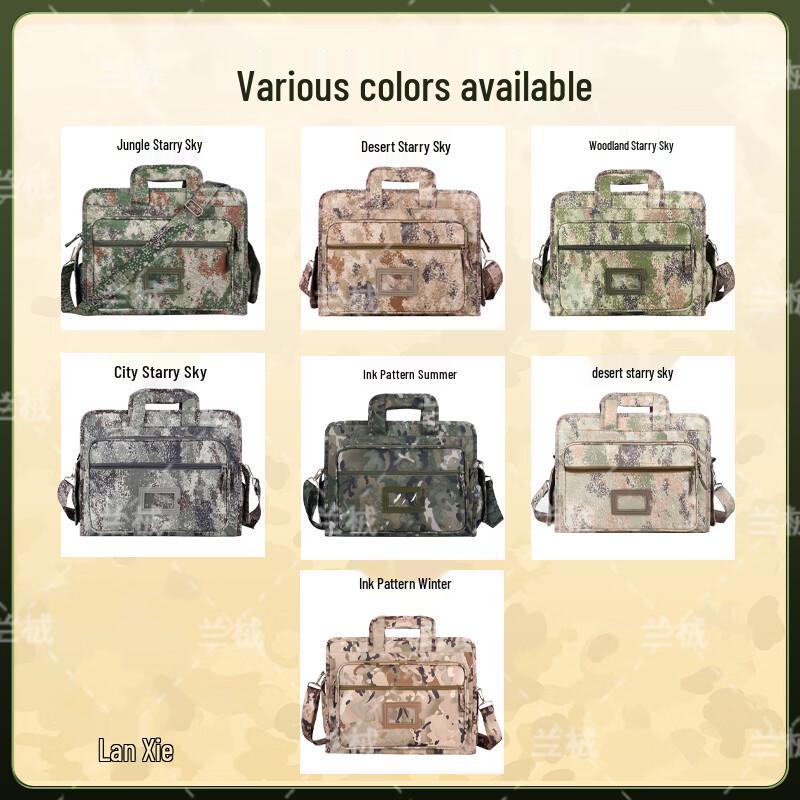 Camouflage Laptop & Document Messenger Bag