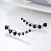 Black Awn Jewelry Engagement Drop Earrings for Women Boucles D'oreilles
