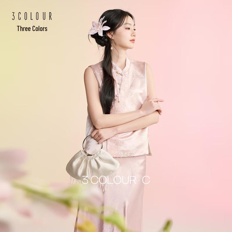 Women s New Chinese Style Sleeveless Top & Skirt Set XL