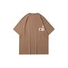 Li Ning T Shirts Men's Gingerbread Umber Crew Neck Moderate Straight Fit AHSQ935-1
