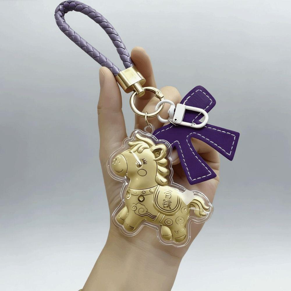 New Horse Keychain Fashion Zodiac Key Ring Backpack Pendant New Year Pendant  Mobile Chain