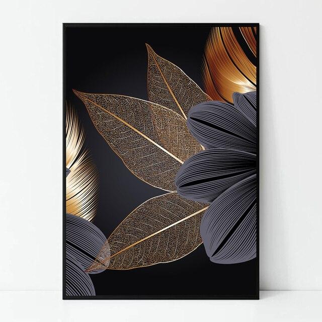 Buy Nordic Style Living Room Decor Canvas Painting Abstract Art Black