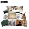Moose Black Bear Duvet Cover Queen Set Wildlife Deer Bedding Set Rustic Bedroom Decor for Men Boyfriend Teen Boy2 Pillowcases