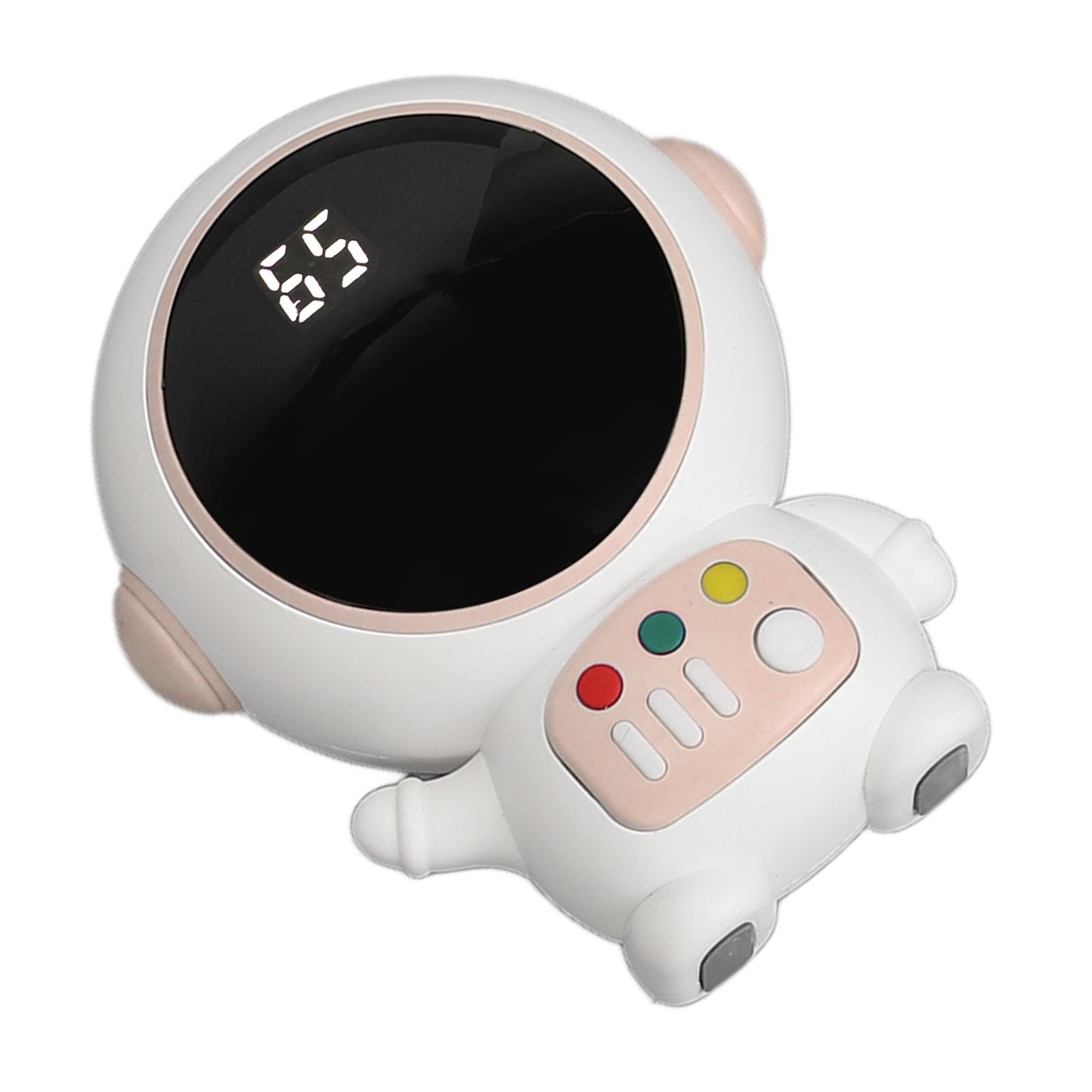 

Милый грелка для рук в форме астронавта с цифровым дисплеем, перезаряжаемая через USB, 2 температурных режима, портативная ручная розовый