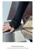 Women's Black V-Neck Pure Wool Base Layer Top - Hollow Out Long Sleeve, Spring/Summer Knitwear, Stylish High-End Feel Sweater.