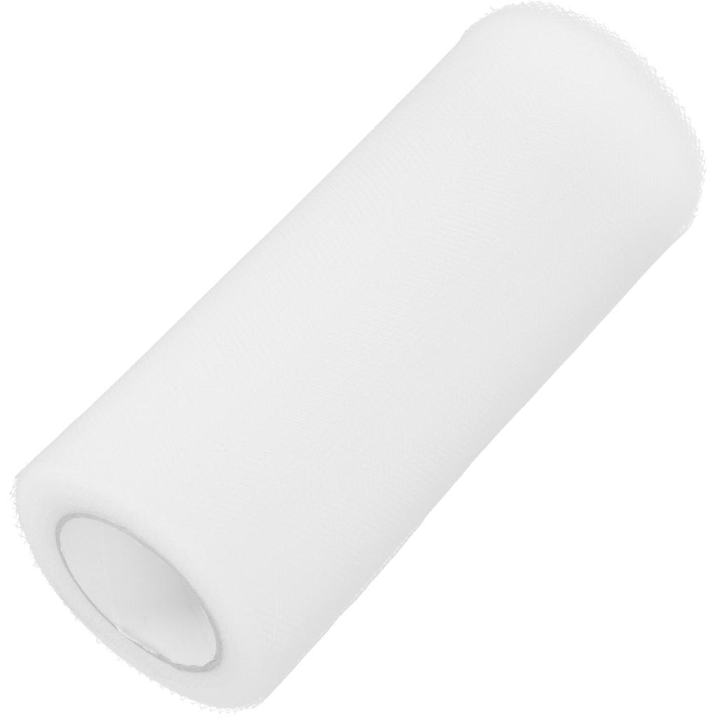 Roll of 22M*15CM Banquet Wedding DIY Tulle Craft Tutu Decoration (White) Fabric