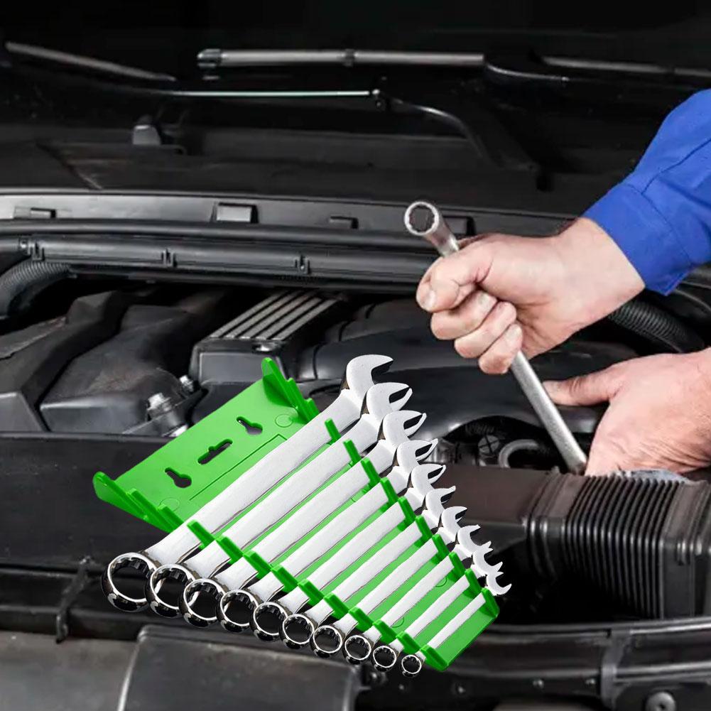 1/2Pcs Wrench Organizer Plastic Spanner Holder Tools Tray Wrench Storage Rack Magnetic Spanner Storage Tool Garage Wrenches Tray