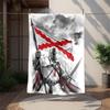Cross Templars Knight Flannel Blanket Soft Warm All-Season Throw, Design for Camping, Car Travel, Hiking Sofa, Bed, Office Perfect Gift for Parties