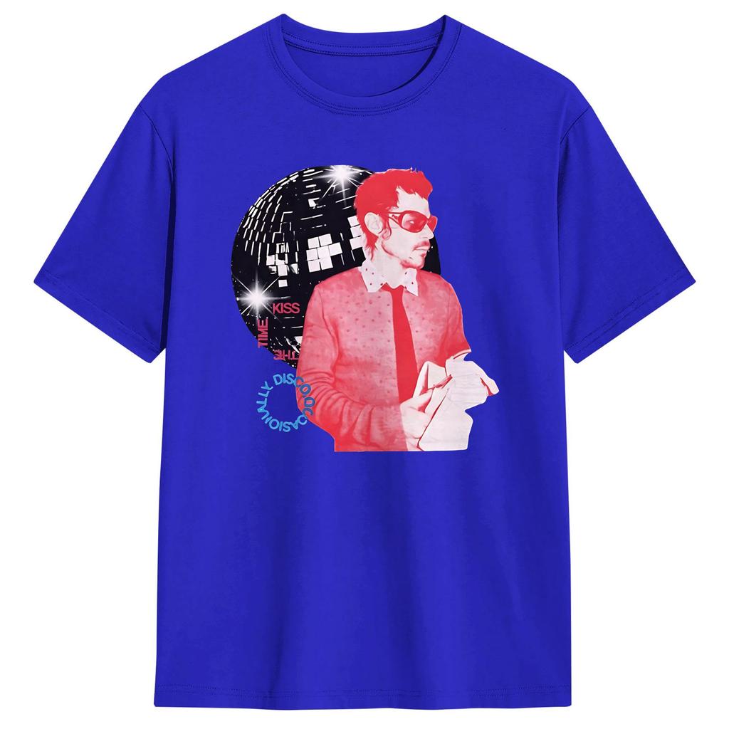 Men Harry Styles Kiss All The Time Disco Occasionally T Shirt  Cotton Clothes Funny Short Sleeve Tee Shirt New Arrival TShirt