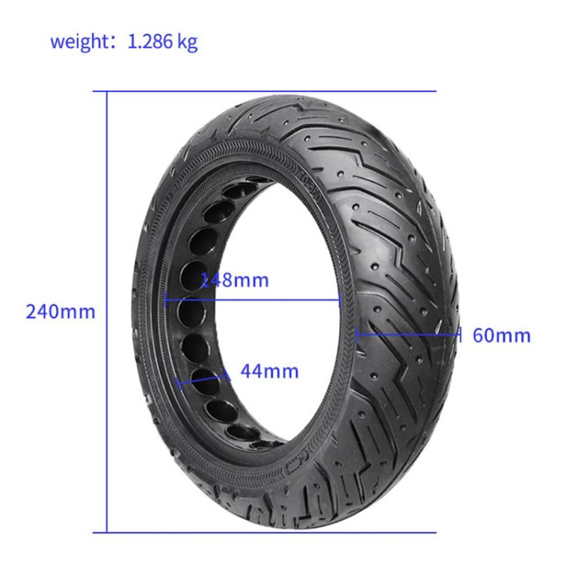 For Ninebot G30 Max Electric Scooter 10x2.5 Inch Solid Tire Rubber Anti-explosion E-Bike Replacement Wheel