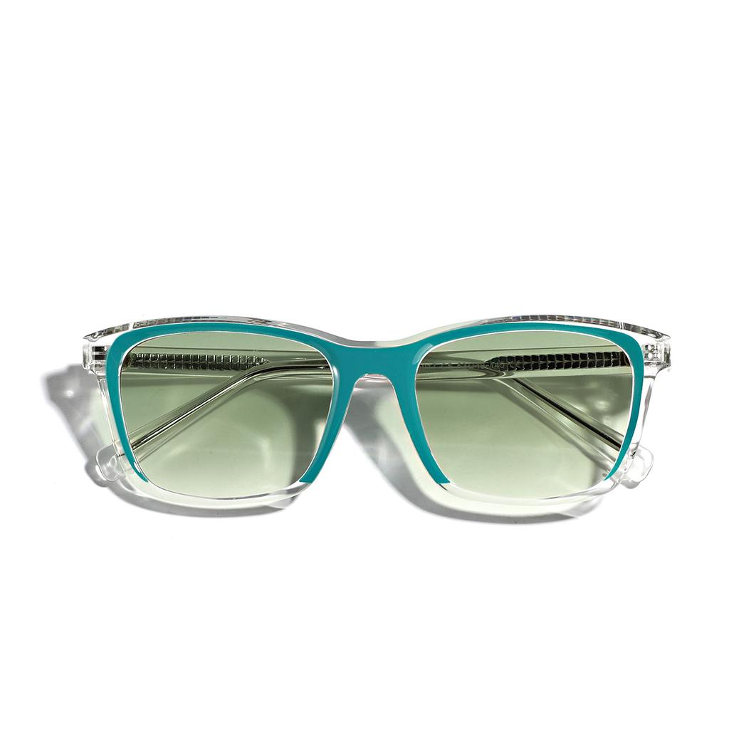 Square Glasses Transparent Light Sunglasses Men'S Plain Sunglasses Women