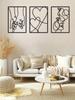 Minimalist Line Wall Art, Valentine's Day Lover Kiss Hand Metal Wall Decor, Aesthetic Modern Home Hanging Wall Art Decor