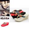 Elegant Women Summer Wedge Platform Thong Flip Flops Sandals For Beach And Casual Outings