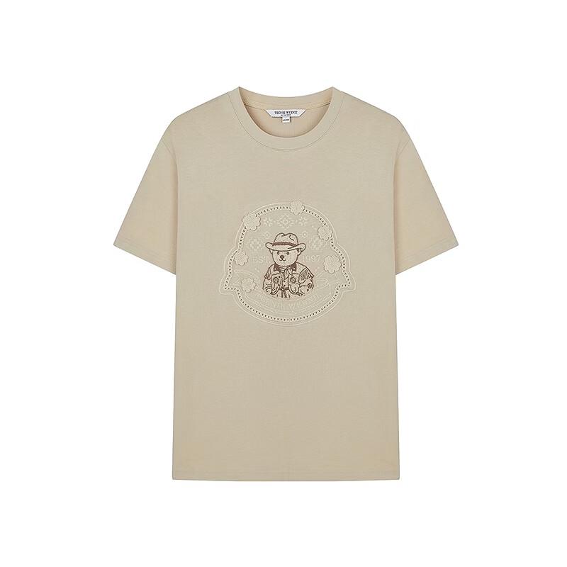 Teenie Weenie Women's Bear Embroidered Short Sleeve T-Shirt