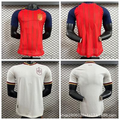 Maglia da Calcio Uomo Spagna Casa Trasferta 2026-2027 Manica Corta Maglietta Calcio Giocatori Adulti