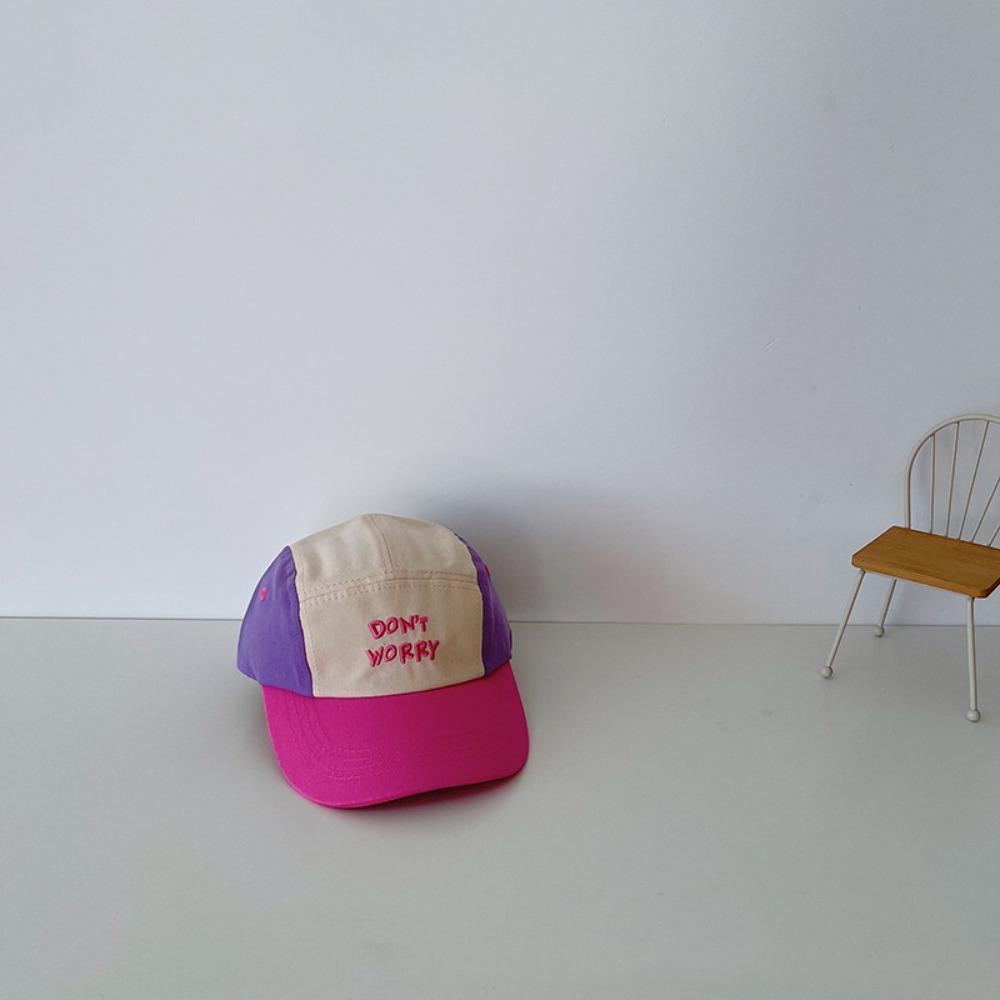 

Хлопковые кепки с козырьком Бейсболка с коротким козырьком Повседневная шляпа от солнца Дети красный