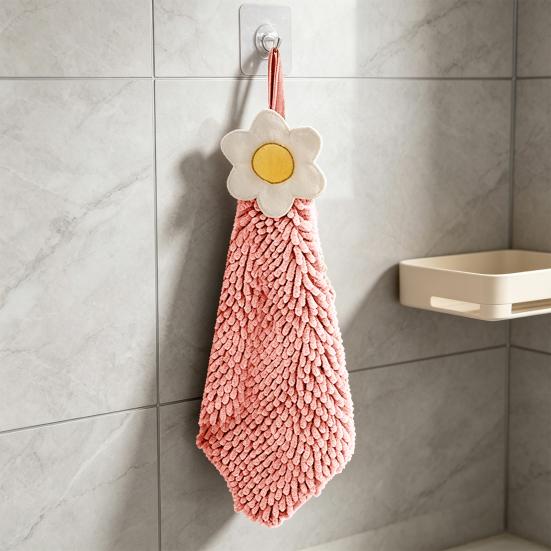 Hand Towels with Hanging Loop Super Soft Quick-Dry Absorbent Hand Towels for Kitchen Bathroom Office Gym Multi-Use Decorative And Hygienic Cleaning