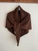Women's 100% Wool Knit Triangular Scarf - Large Shawl for Autumn/Winter, Warm Outerwear, Neck Protector