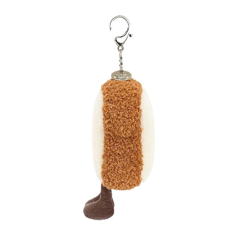 JELLYCAT Fun Food Series Toast Charm Item Doll Plush Pendant 13cm High