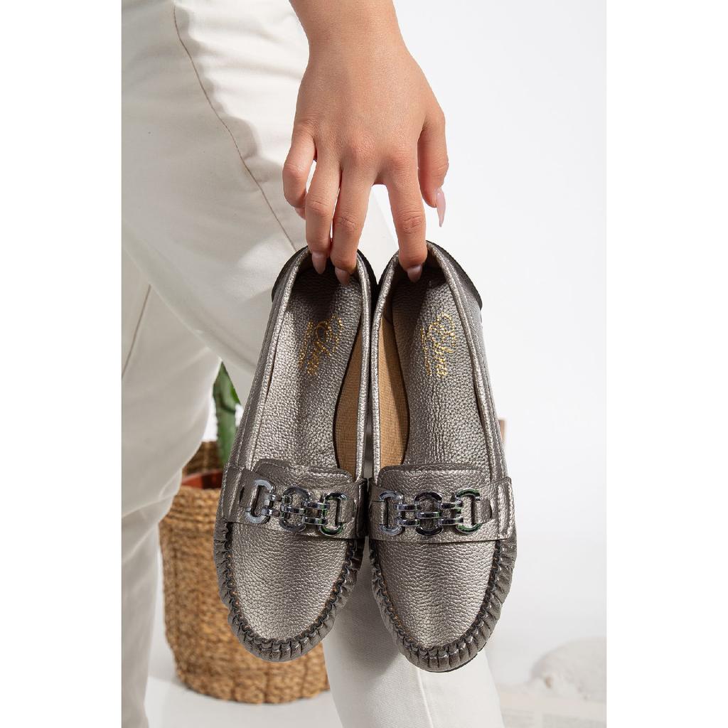 Women's Flats Lightweight Comfortable Sole Orthopedic Leather Skin Mother Shoes