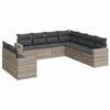 VidaXL Garden Lounge Set with Cushions 9 Pcs, Sofas with Adjustable Feet, Outdoor Furniture Set Patio Terrace, 3251489
