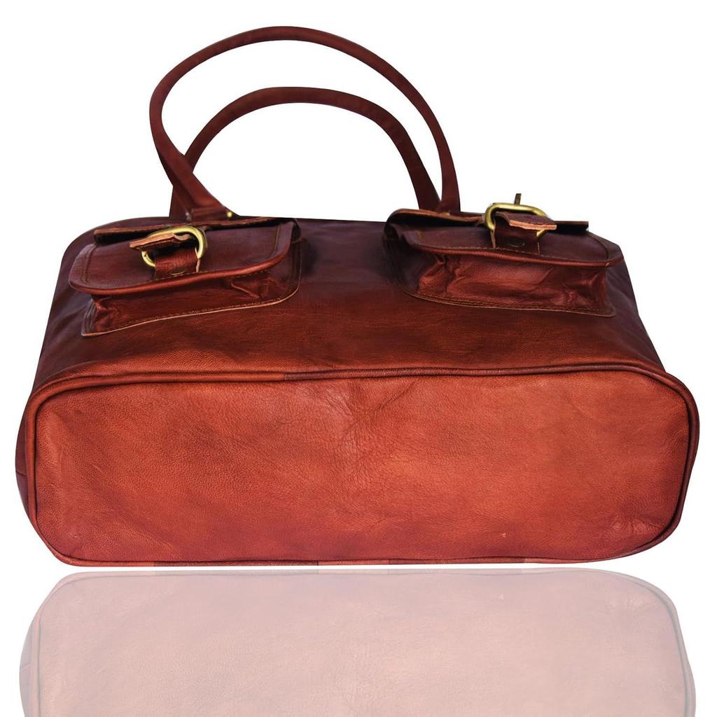 Handgemachte Vintage Messenger Bag aus natürlichem Ziegenleder für Damen, limitierte Auflage