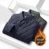 Jaqueta de Penas Masculina Espessa Quente Casual de Negócios - Corta-vento Outono/Inverno com Lapela