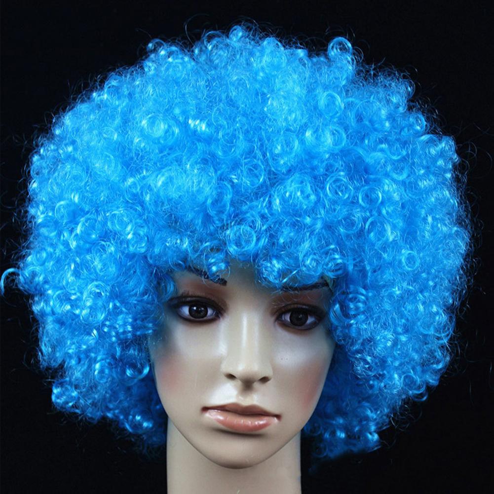 Wavy Clown Wig Cosplay Hair Halloween Christmas Clown Fancy Performance Ombre Wig Colorful Adult Kids Dress Hair Props Party Wig