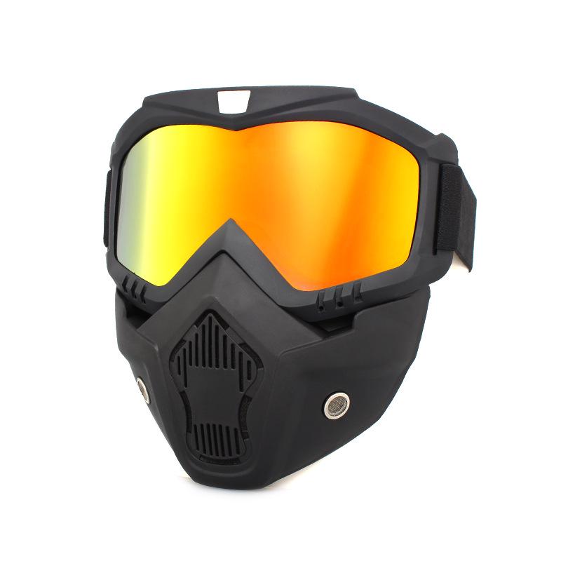 Unisex Harley Style Motorcycle Goggles & Face Shield - Outdoor Cycling, Skiing, Mountaineering Protection
