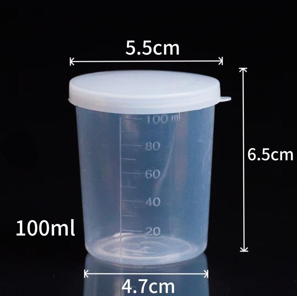Transparent PP Measuring Beaker with Handle - Graduated Milliliter Cylinder, Thickened for Laboratory and Pesticide Use