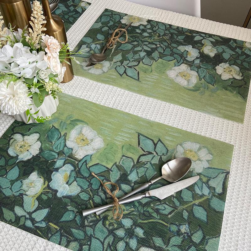 45x30cm 1PC Table Mat for Dining Tableware Pad Plastic PVC Table Mat Placemats Pads Bowl Coaster Kitchen Accessories Dropship