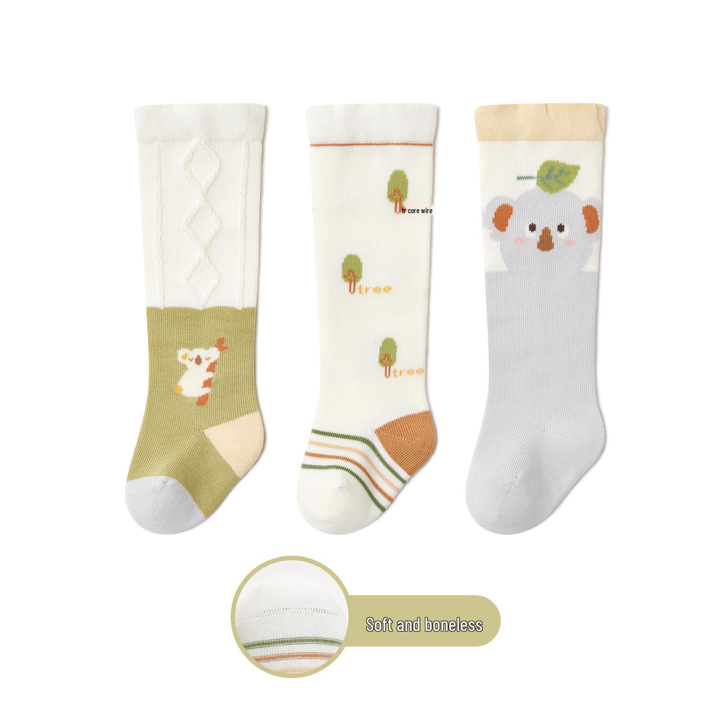 

Spring-Autumn Loose-Fit Knee-High Baby Socks: Solid Color, Seamless, Class A, 3D Tube Design for Newborns 1-3 years L (Recommended foot length 11-14cm)