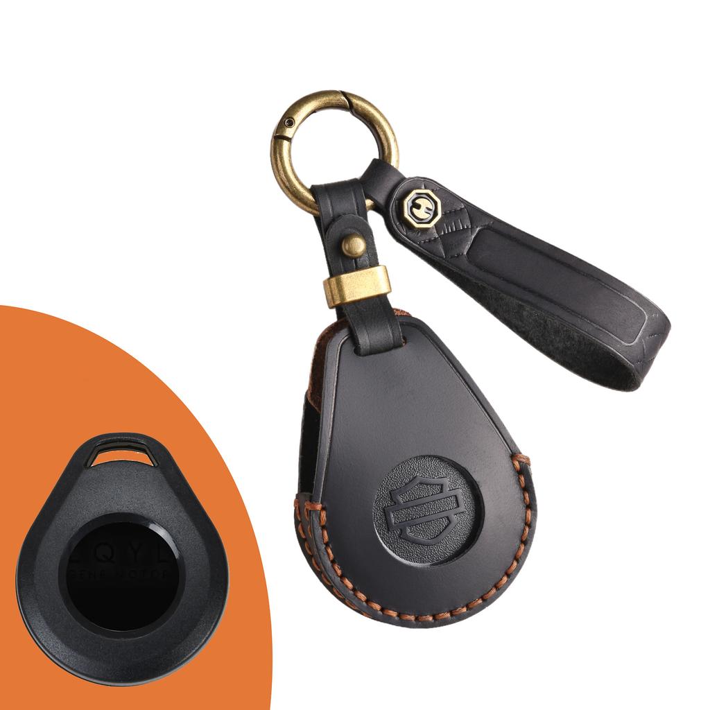 Suitable for Harley key bag X48 induction start key cover chain motorcycle cowhide handmade retro key case