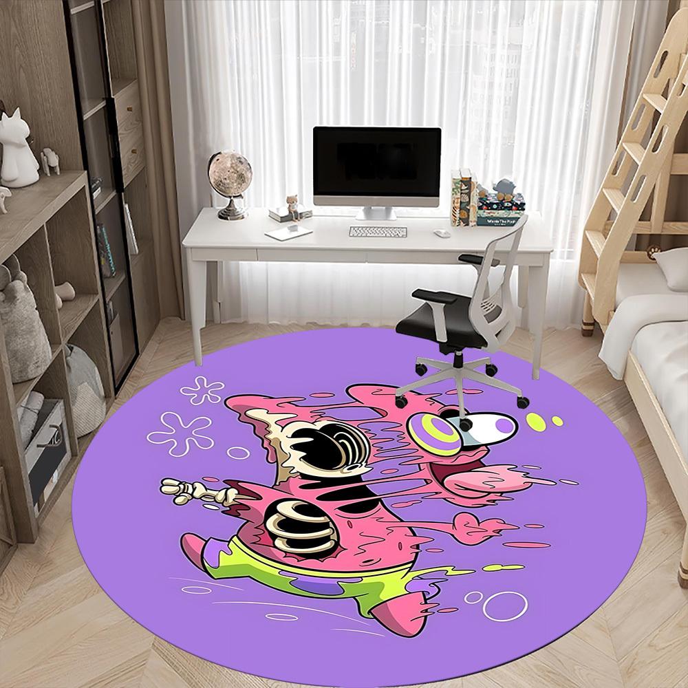 1pcPatrick Star Office Round Area Rug, Indoor Mat Suitable For Office, Bedroom Living Room Home Decor, Room Deco,  Offic a0928117