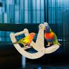 Parrot Perch Wooden Intelligence Enrichment Exercise Wheel Cockatiel Toys For Parakeet Cockatiel Conure Canary Lovebird African