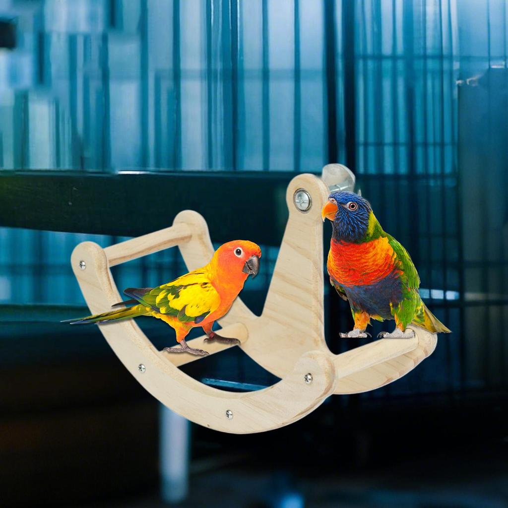 Parrot Perch Wooden Intelligence Enrichment Exercise Wheel Cockatiel Toys For Parakeet Cockatiel Conure Canary Lovebird African