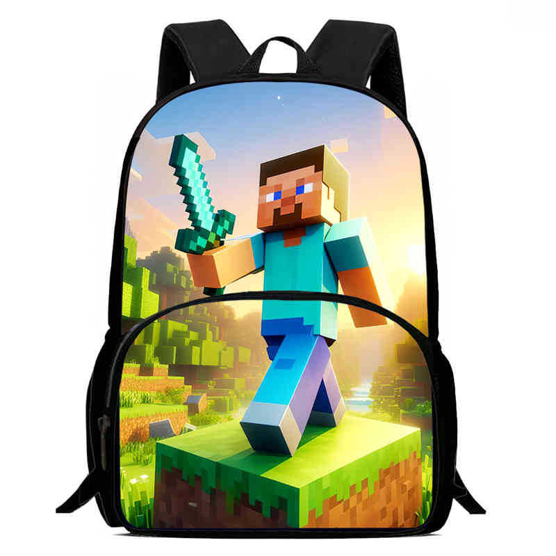 Minecraft Printed Backpack Children'S Elementary School Bag