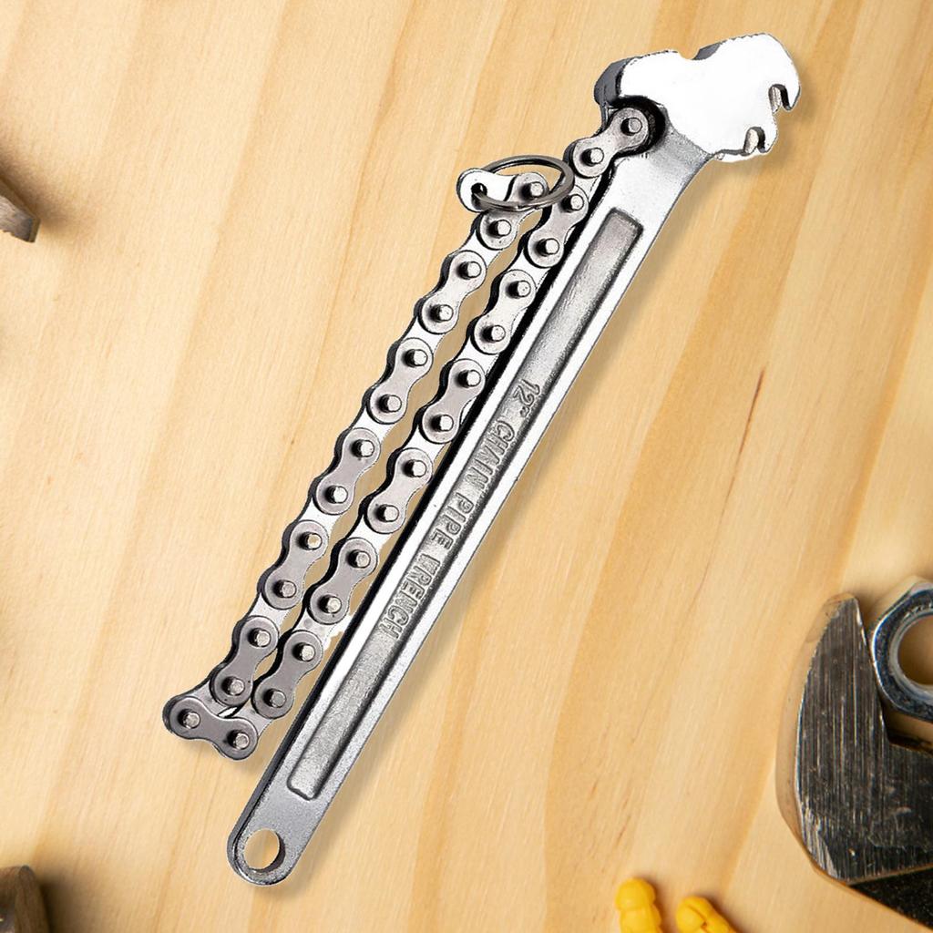 Chain Wrench Tool Steel Oil Filter Wrench Pliers 16-Inch Remover Tool Adjustable Automotive Repairing Accessories For Home