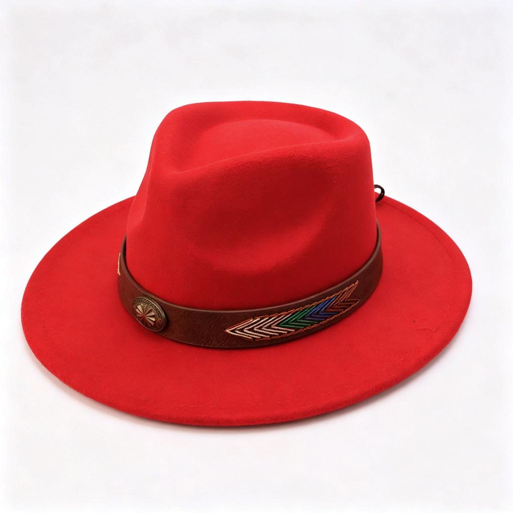 New Western Cowboy Hat Accessories Felt Cowboy Hat Versatile Hot Selling Cowboy Hat Fashion Retro Cowboy Hat
