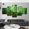 5 Panels Nature Forest Posters Canvas Painting Tree Landscape Picture Prints Wall Art For Living Room Modern Home Decor No Frame