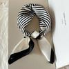Hangzhou silk 111 mulberry silk scarf Nordic simple striped silk scarf women's 71cm square scarf scarf shawl