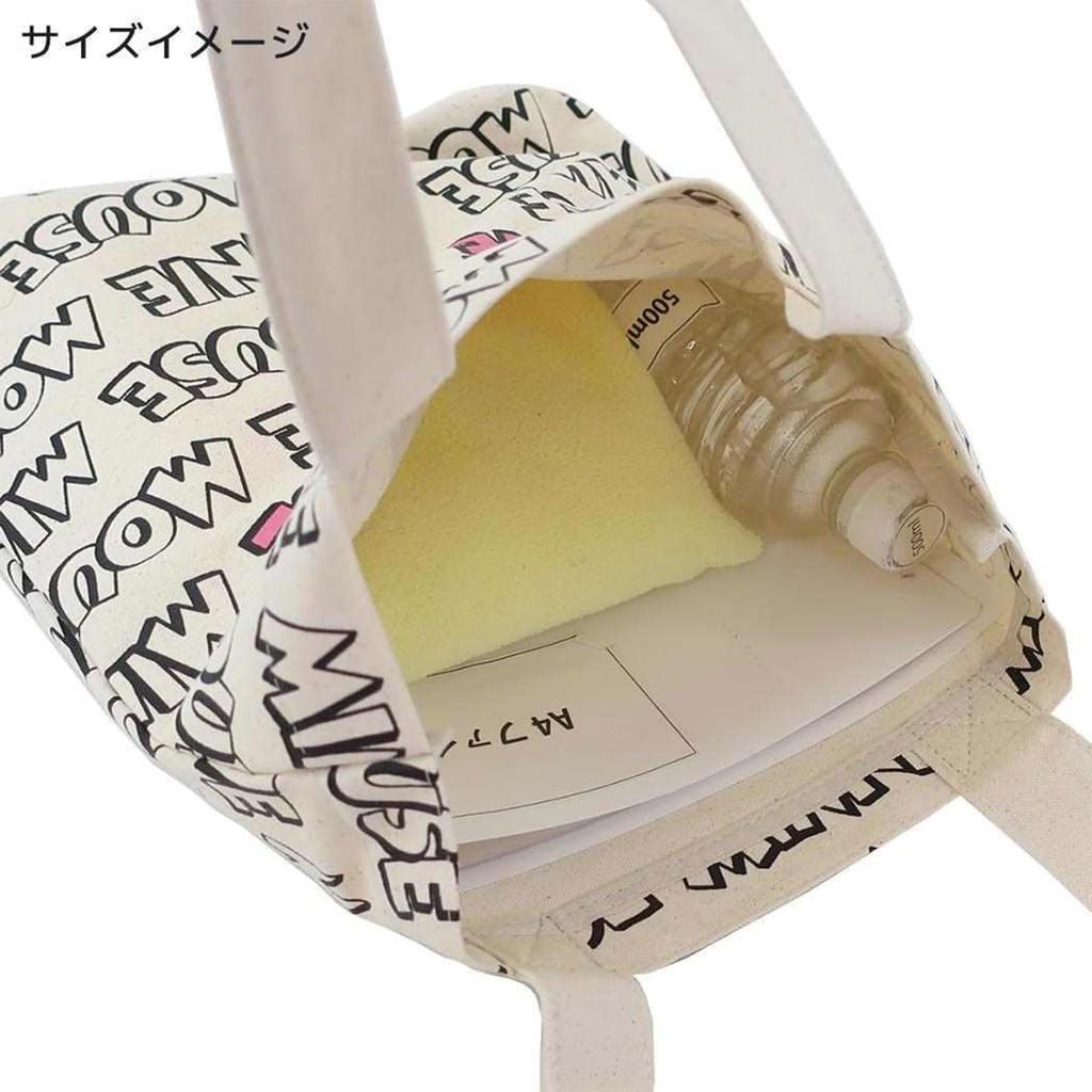 Marushin Tote Disney Mickey Katakana A4 2335050600 Bag, Mouse, Logo, Commuting, School, Size,