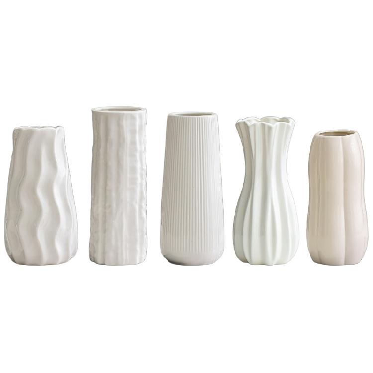 Rustics Farmhouse Vases Ceramic Flower Vases Decorative Vases for Shelf Coffee Dining Table Centerpieces Home Decors