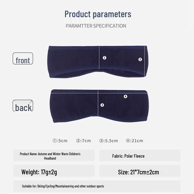 Ruidong Autumn/Winter Children's Windproof Fleece Ear Warmer Headband for Cycling, Running, and Skiing