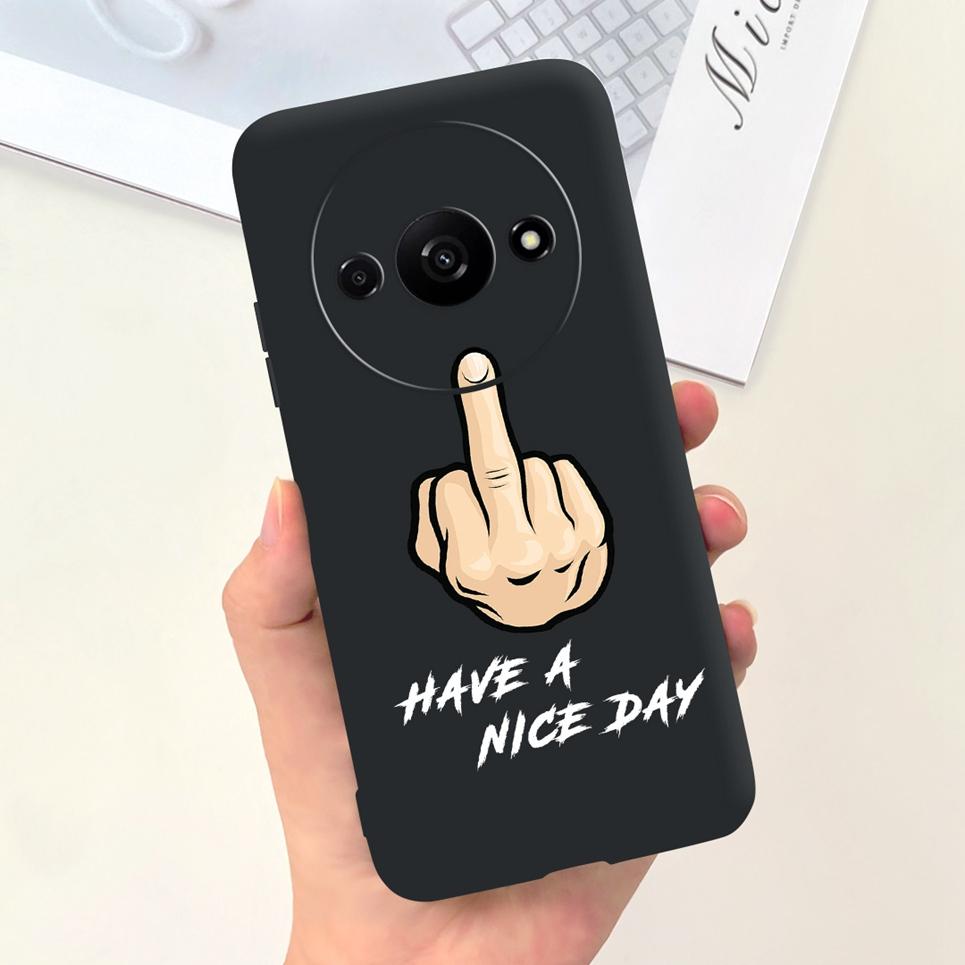 Rückseite für Xiaomi Redmi A3 4G Drachen Cartoon Tiere Cartoon Malerei Funda Etui für Xiomi RedmiA3 A 3 Weiche TPU Silikon Tasche