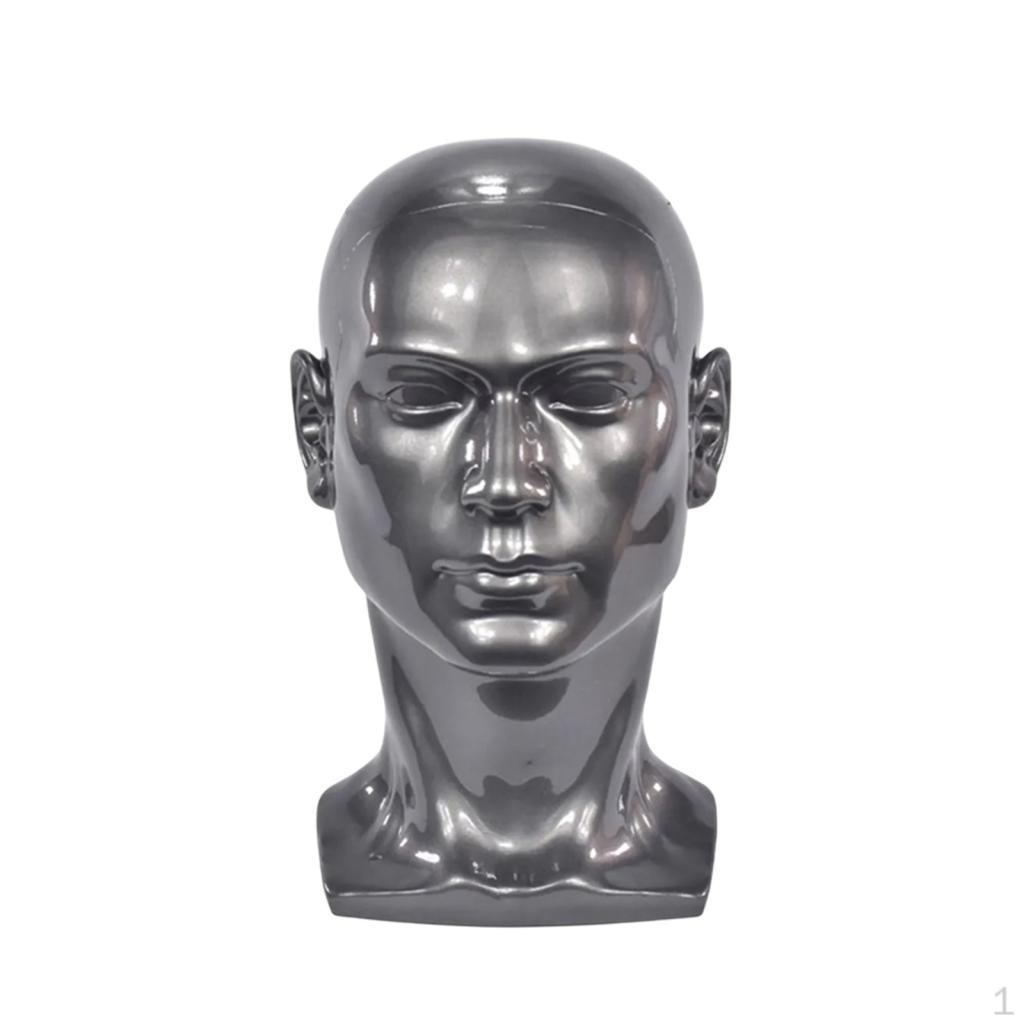 Male Mannequin Head Display Stand for And Hats in Retail Settings