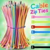 500/300/100pcs Colorful 4-Inch Nylon Zip Ties Ideal for Securing Cables Perfect for Use In Homes Gardens Garages And Workshops