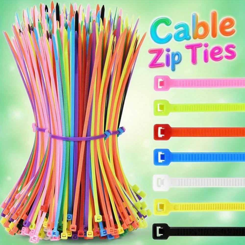 500/300/100pcs Colorful 4-Inch Nylon Zip Ties Ideal for Securing Cables Perfect for Use In Homes Gardens Garages And Workshops